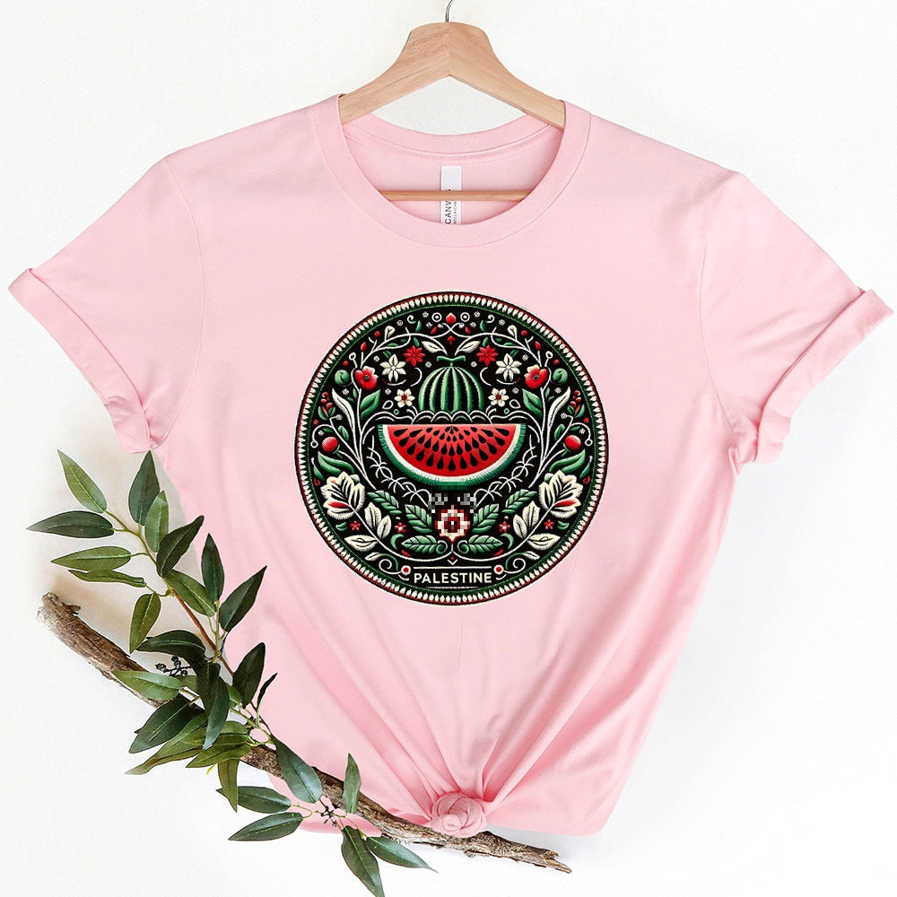 Funny Watermelon Printing Short Sleeve