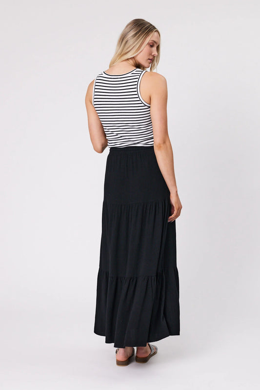 Shine On Essentials Maxi Skirt Black
