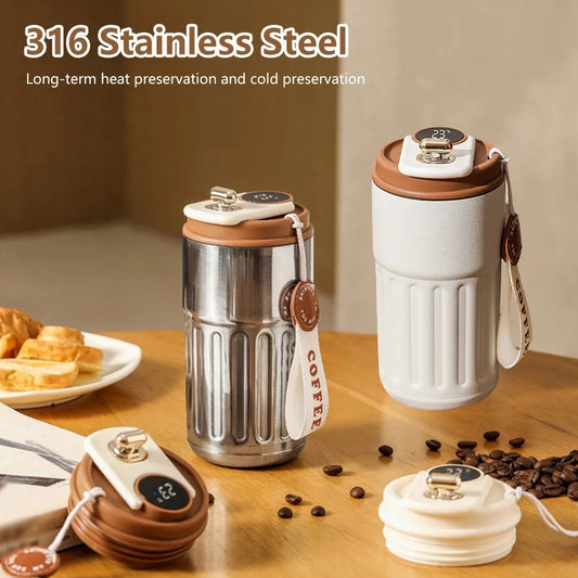 Digital Thermal Bottle Portable Coffee Mug 01
