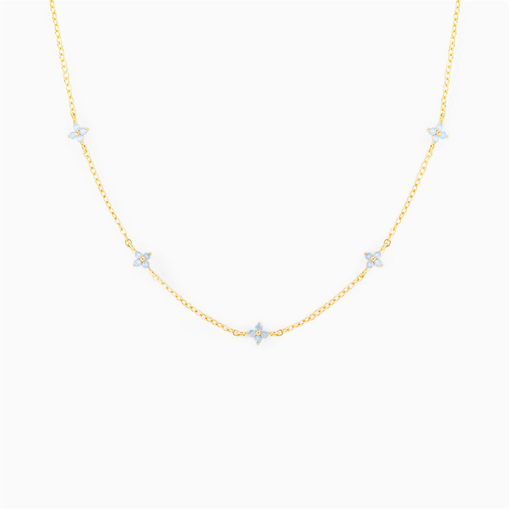 Blue Flower Necklace 02