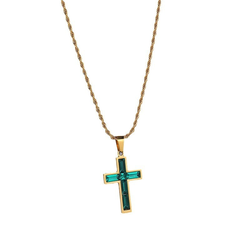 Diamond Cross Necklace 09