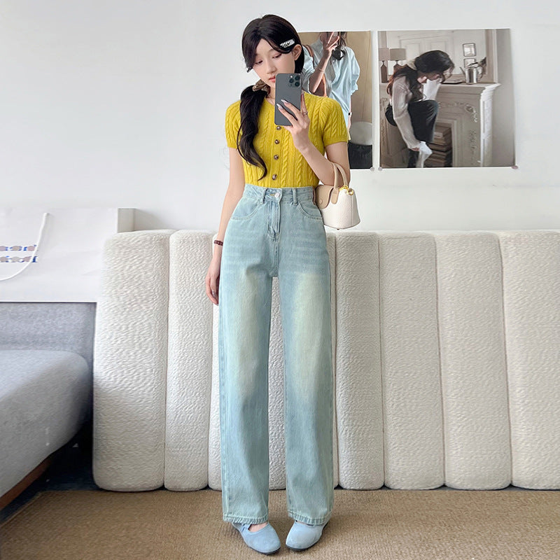 Jeans Women's Tall Straight Leg Cropped Trousers