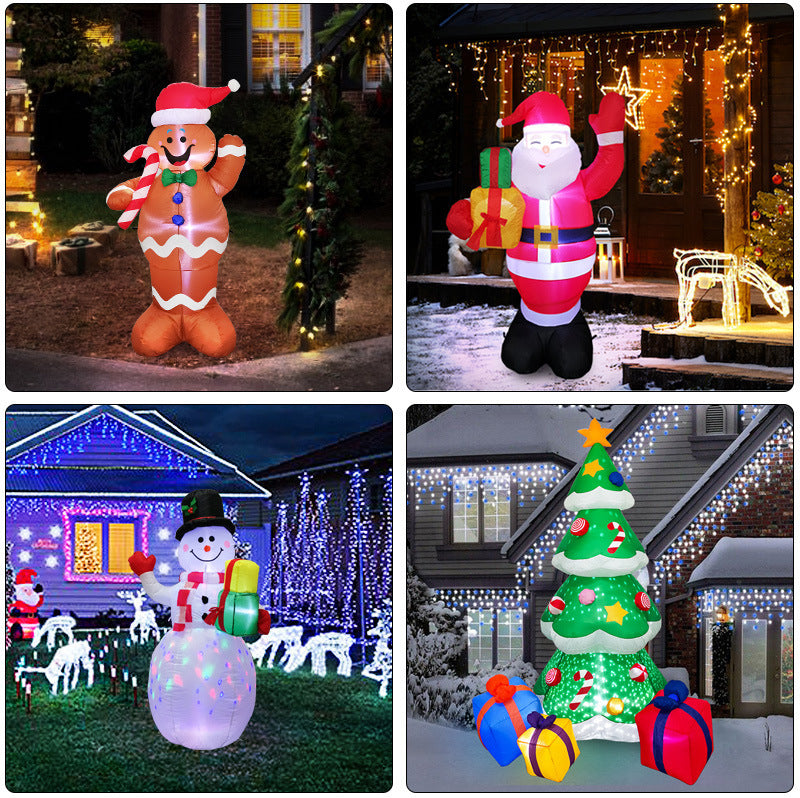 Christmas LED Lights Glowing Santa Tree Snowman 03