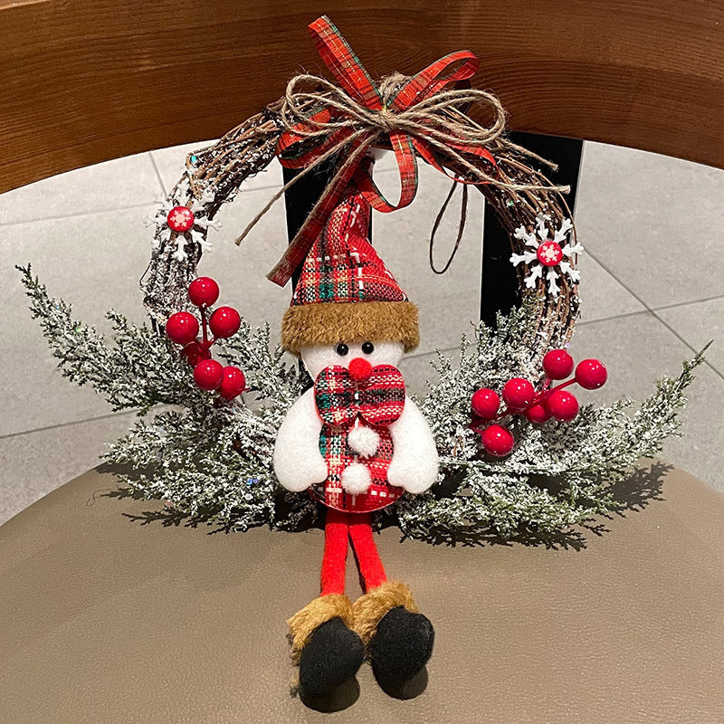 Old Man Snowman Elk Vine Ring Christmas 04