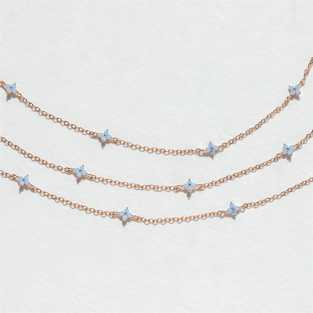 Blue Flower Necklace 09