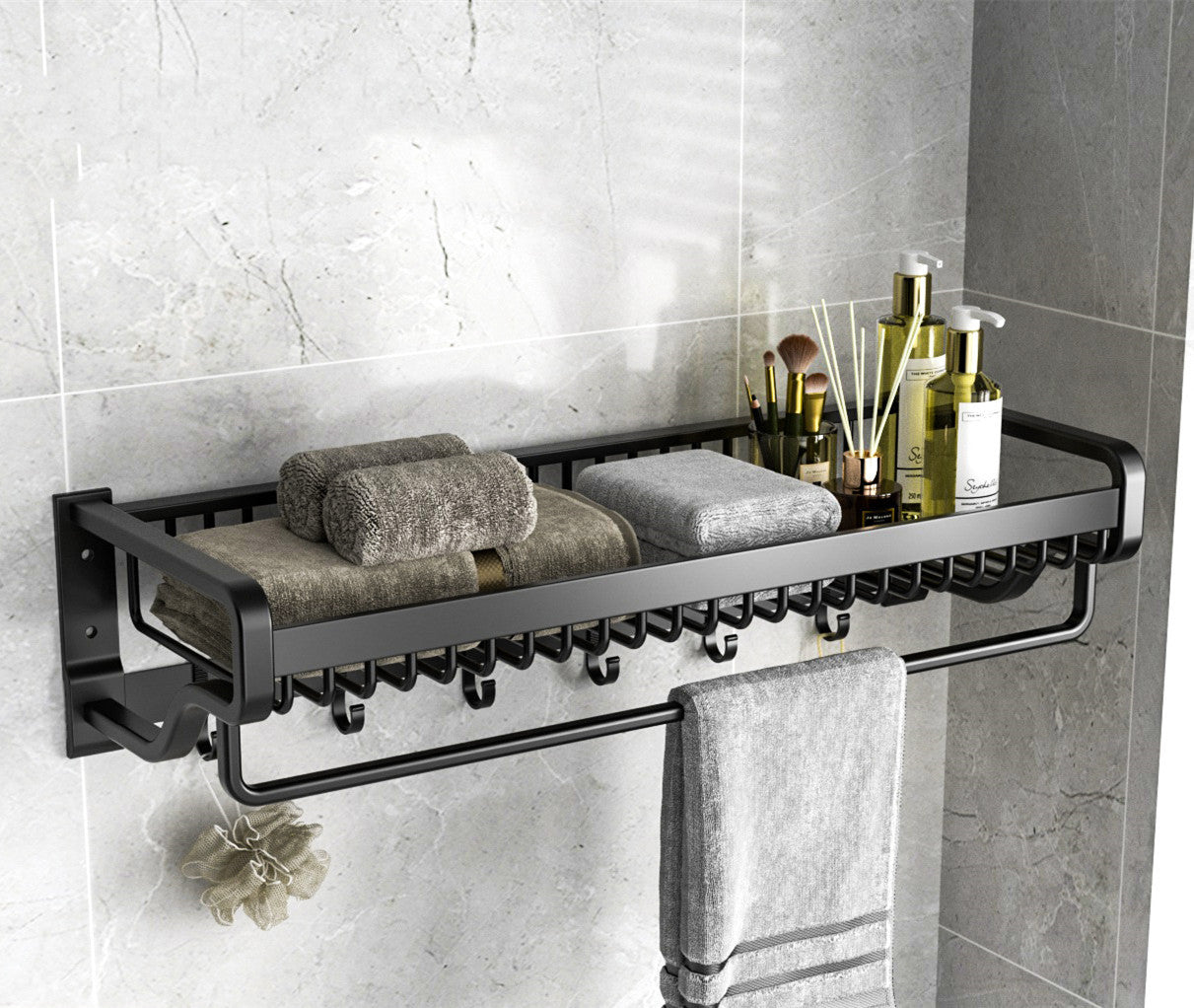 No-punch Bathroom Wall-mounted Toilet Rack 09