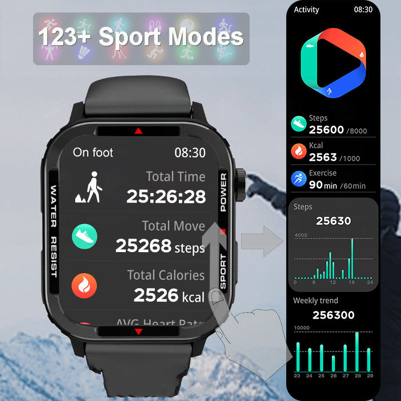 Bluetooth Sports Smartwatch Blood Pressure Blood Oxygen Monitoring 09