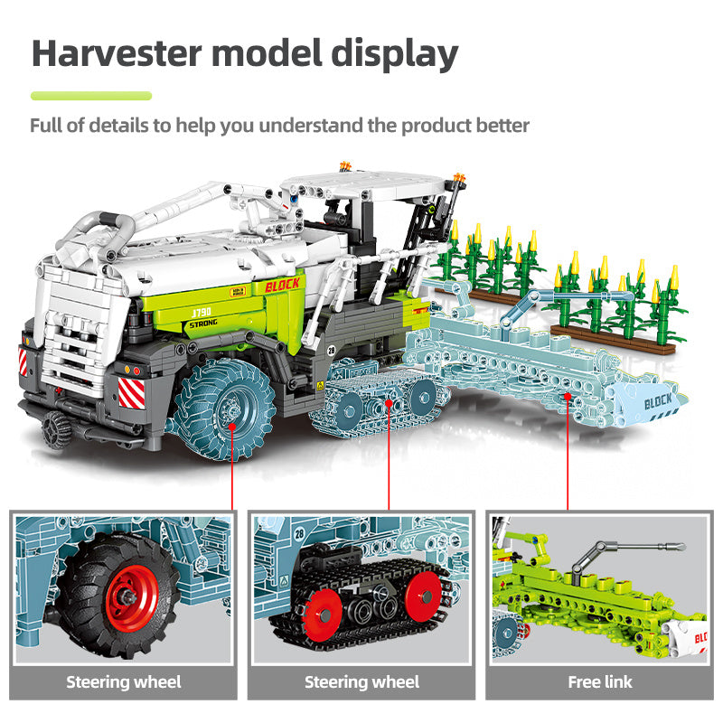 Farm Corn Harvester Puzzle Children's Building Block Toys