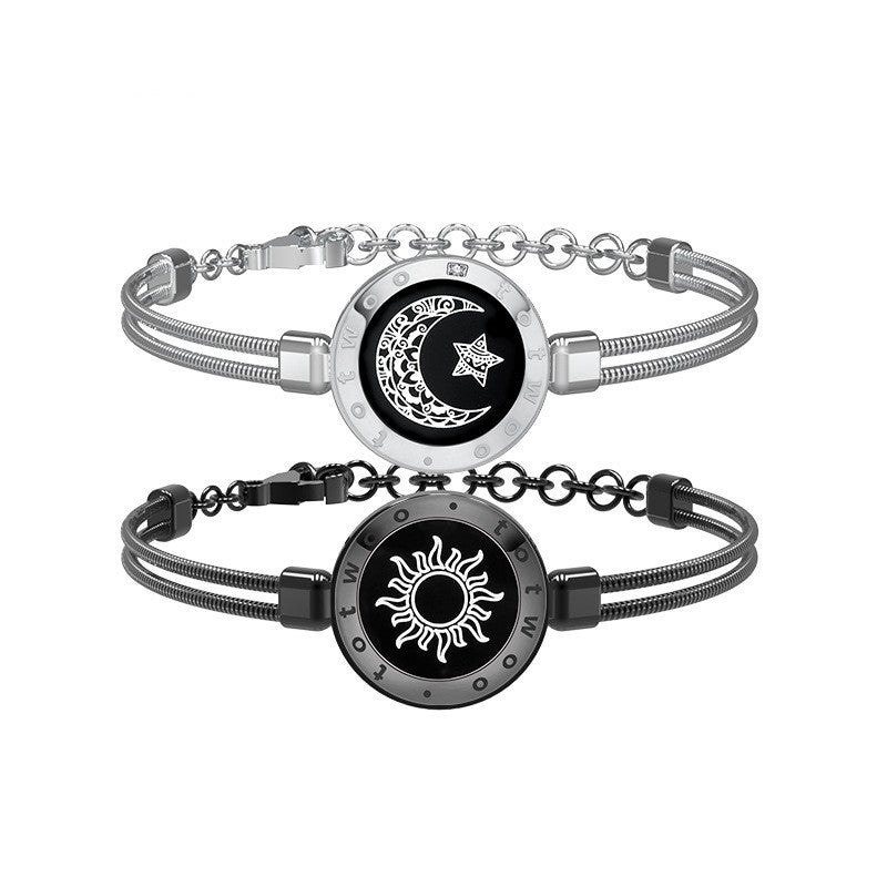 Sun-Moon Smart Sensing Couple Bracelet 01