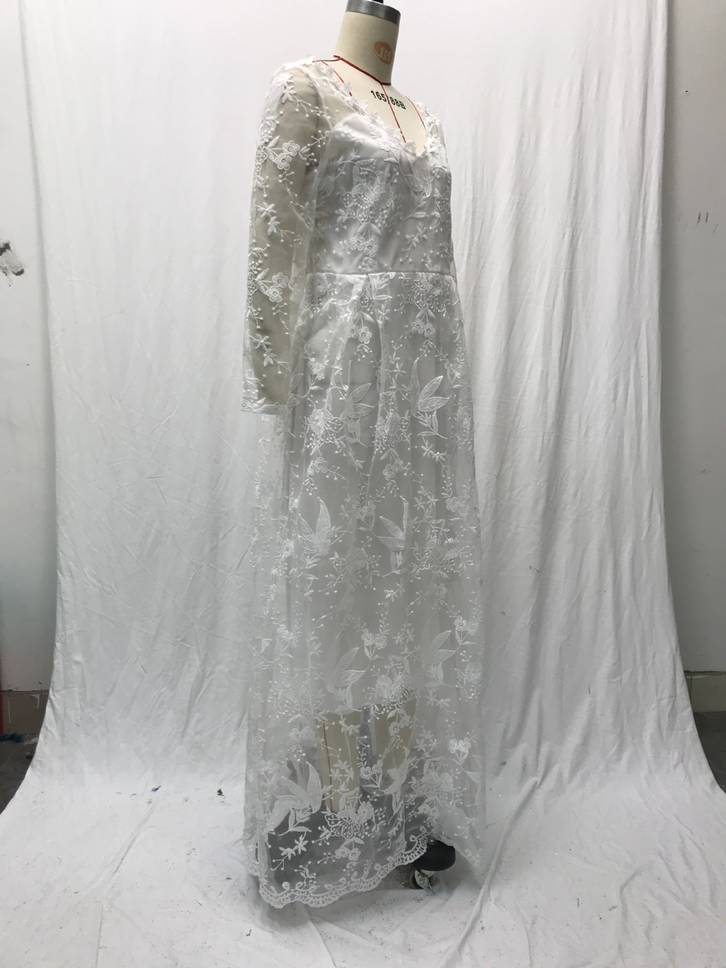 Long Sleeve Off-shoulder White Bridal Wedding Dress Dress
