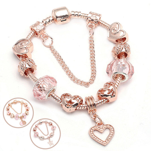Geometric Rose Gold Bracelet Women 01