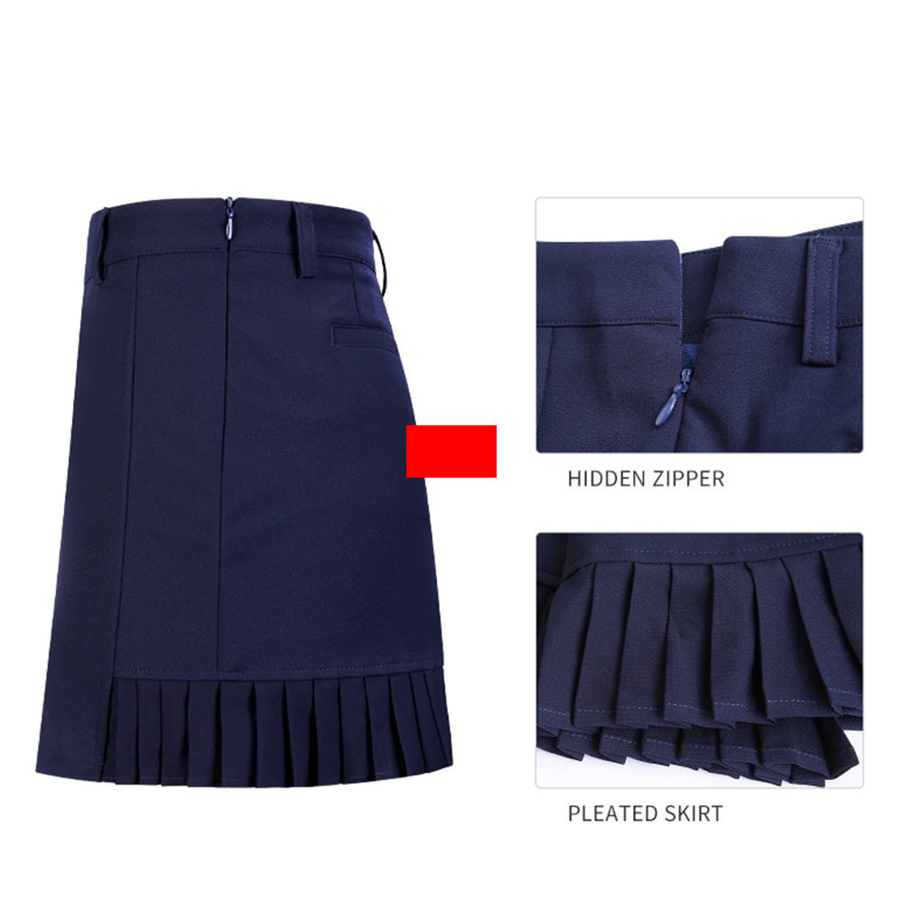 Summer Women's Pleated Back Swing Golf Skirt