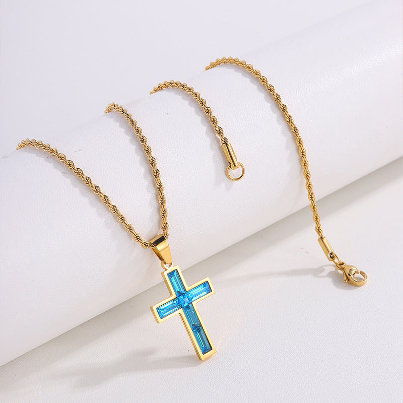 Diamond Cross Necklace 04